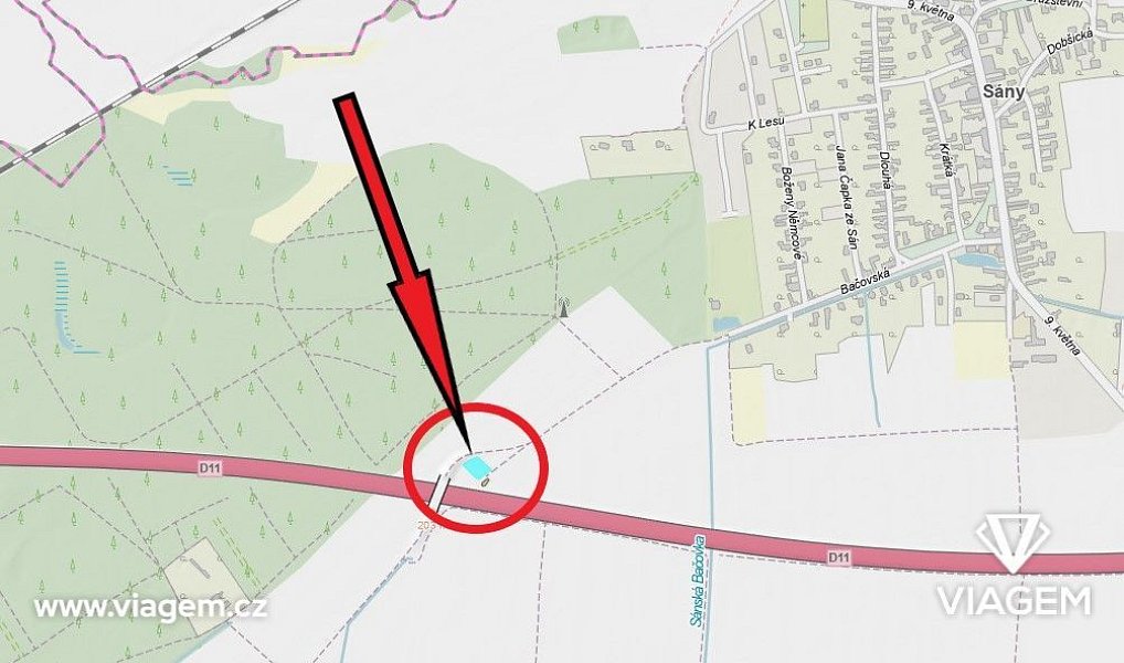 Prodej pole 846 m², Sány – náhled fotky 4