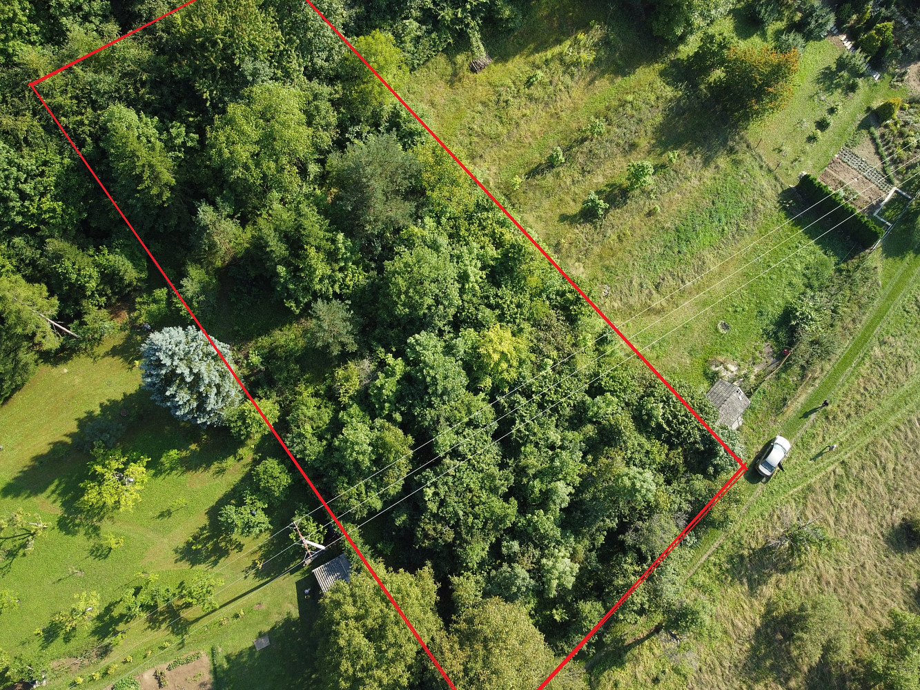 oplocený pozemek - zahradu o výměře 1635m² v obci Lažánky u Blanska u – pohled 2