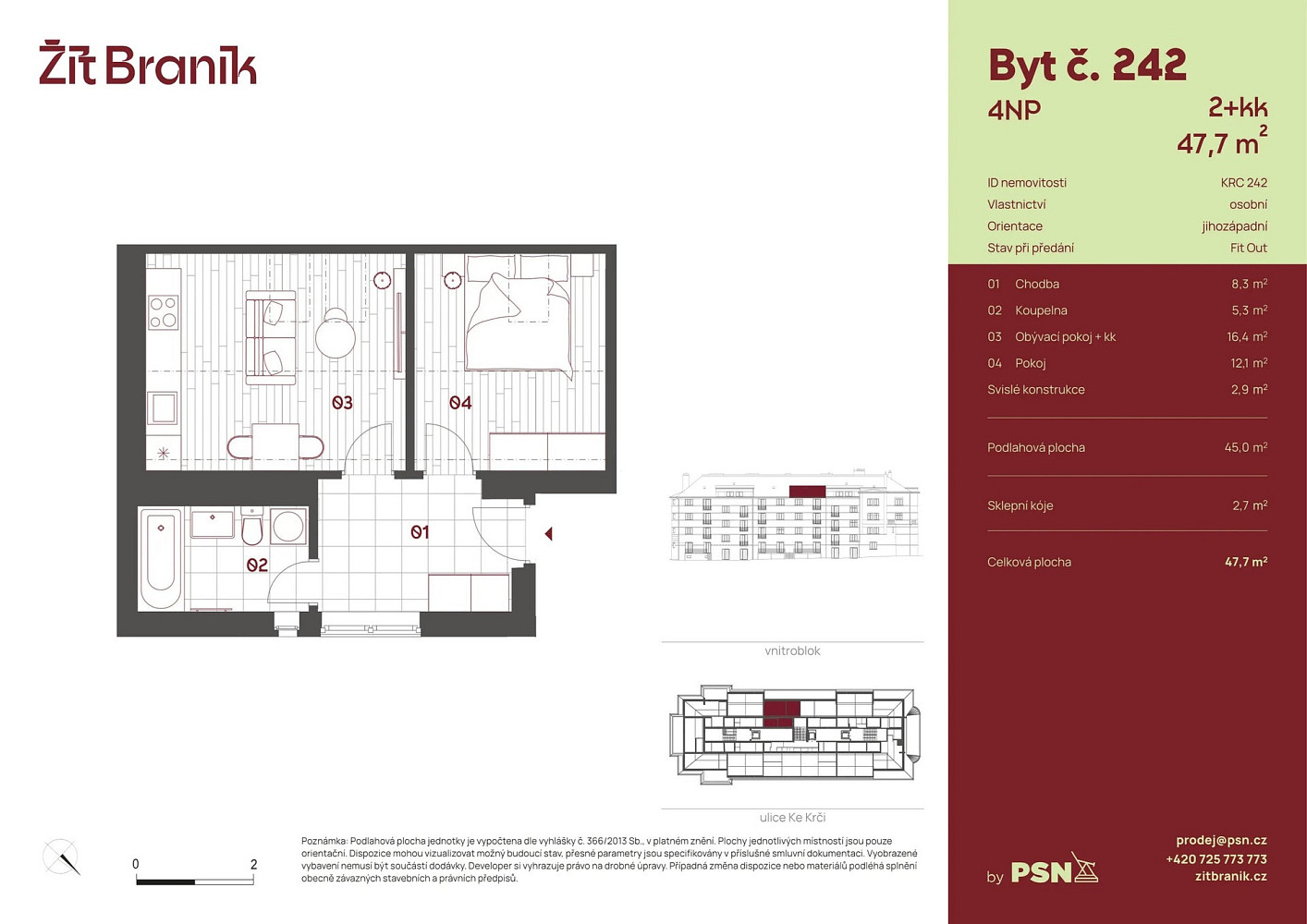 Prodej bytu 2+kk 42 m² – fotografie 2