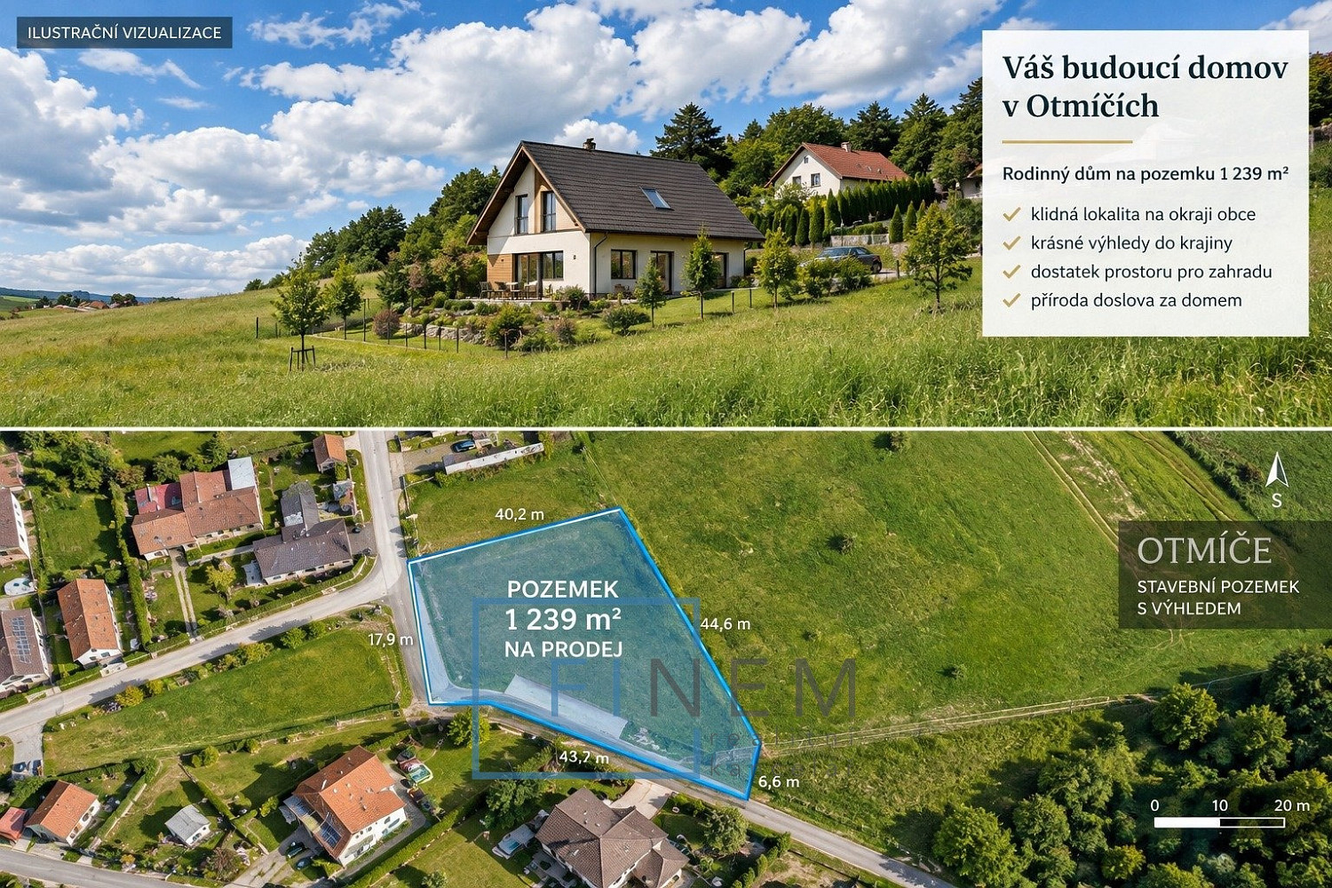 Prodej stavebního pozemku 1 239 m²