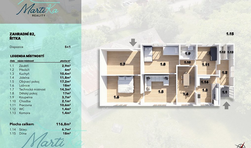 Prodej stavebního pozemku 1 630 m², Řitka – náhled fotky 27