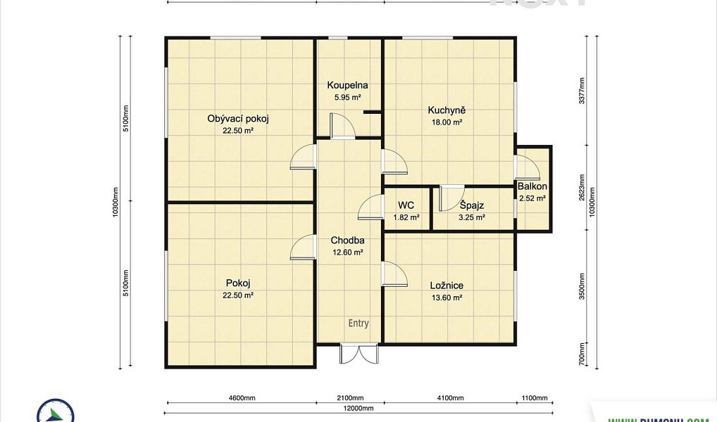 Prodej bytu 3+1 107 m², Šumperk – náhled fotky 30