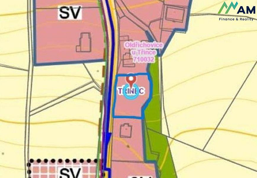 Prodej stavebního pozemku 1 070 m² – pohled 3