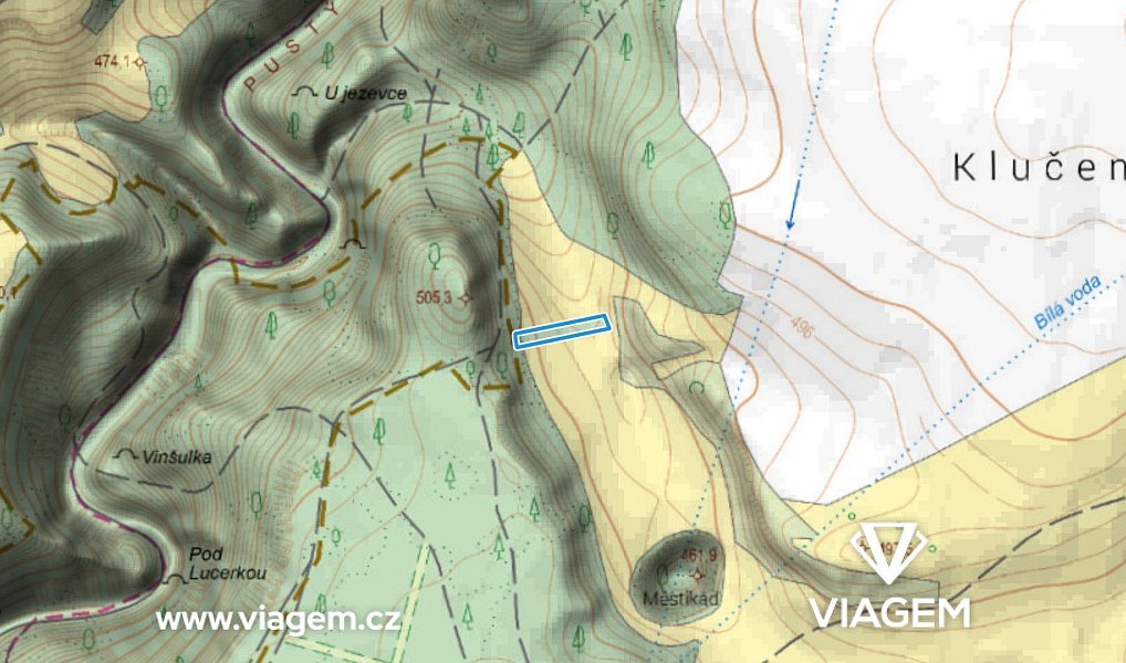 Prodej pole 1 076 m², Ostrov u Macochy – náhled fotky 3