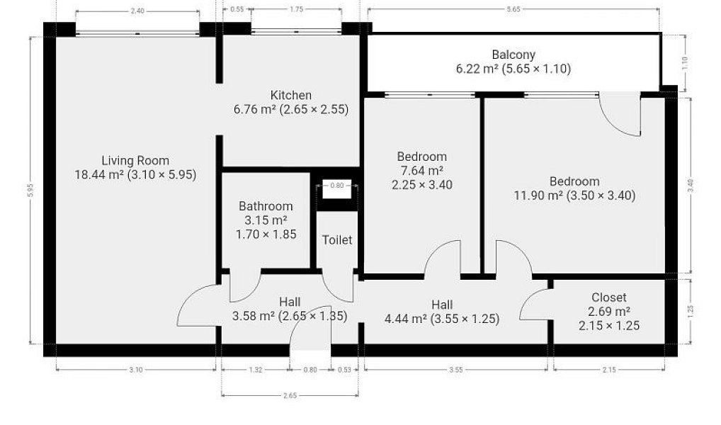 Pronájem bytu 3+1 59 m², Praha – náhled fotky 17