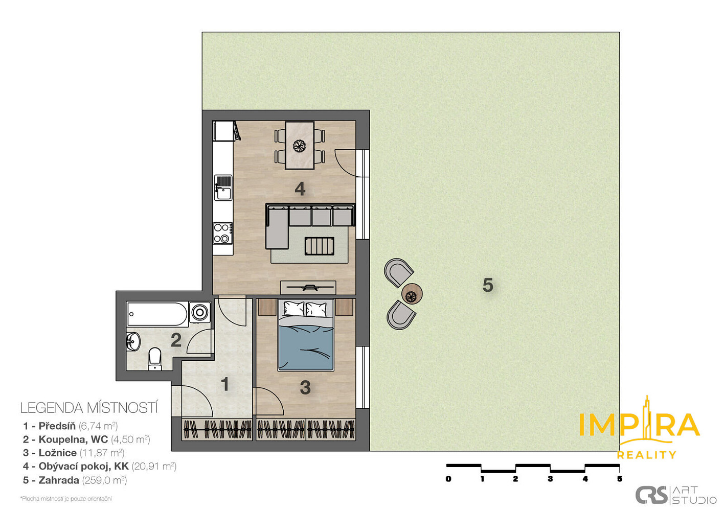 Pronájem bytu 2+kk 45 m² — photo 4