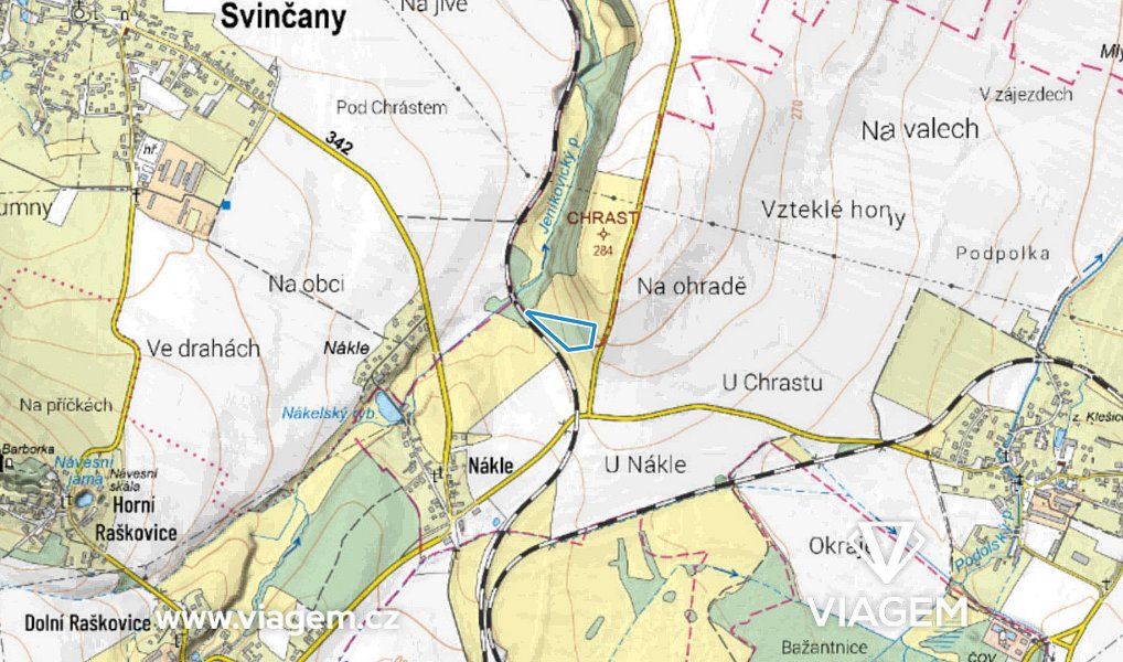 Prodej pole 1 350 m², Jeníkovice – fotka 1 z 8