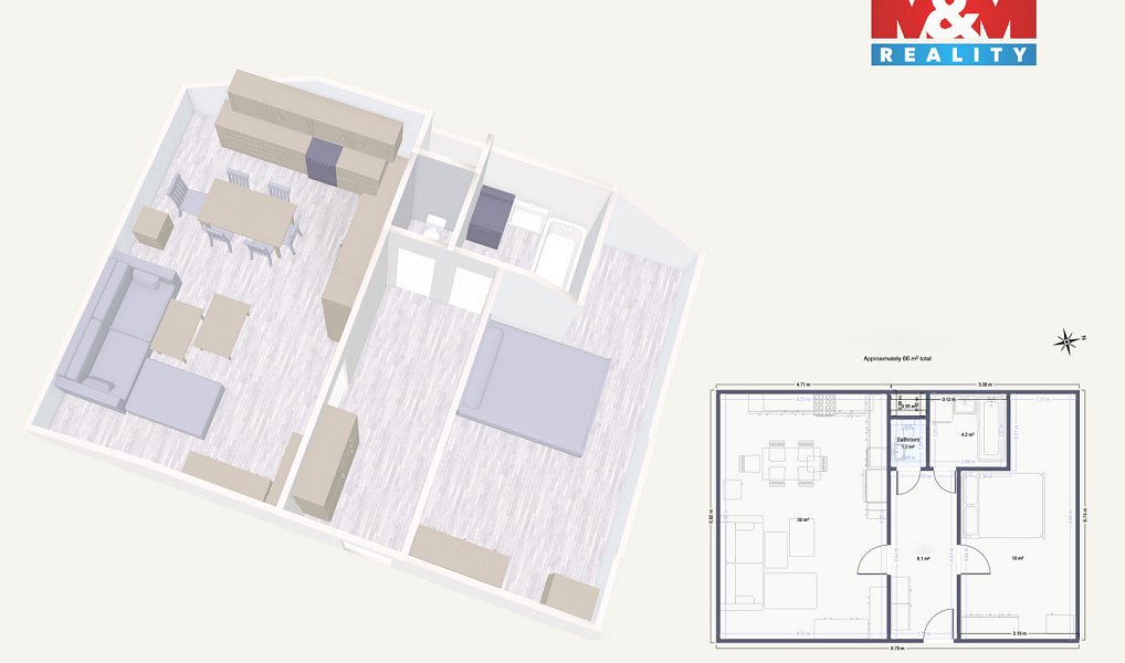 Prodej bytu 2+kk 65 m², Praha – náhled fotky 4
