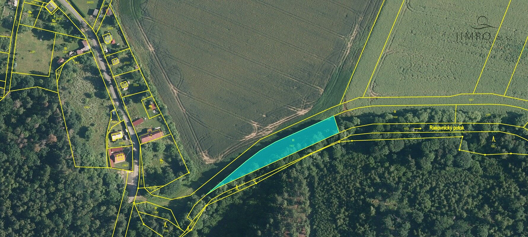 Prodej pole 1 366 m² – pohled 2