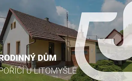 Prodej domu 77 m² s pozemkem 992 m², Poříčí u Litomyšle, okres Svitavy