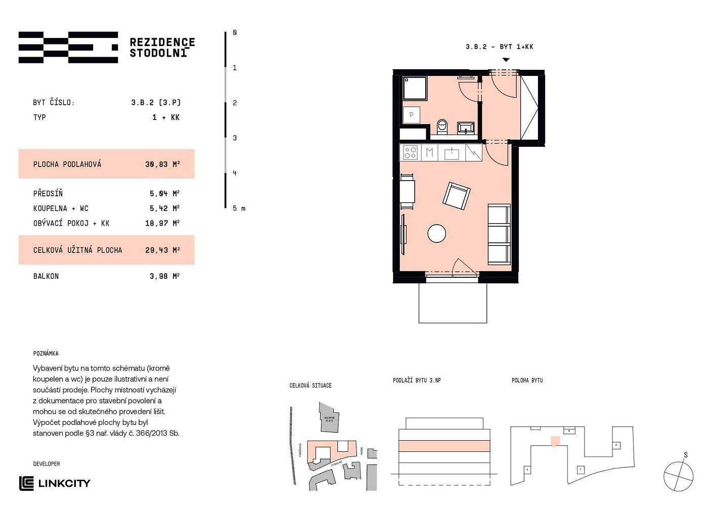 Prodej bytu 1+kk 29 m² – fotografie 3