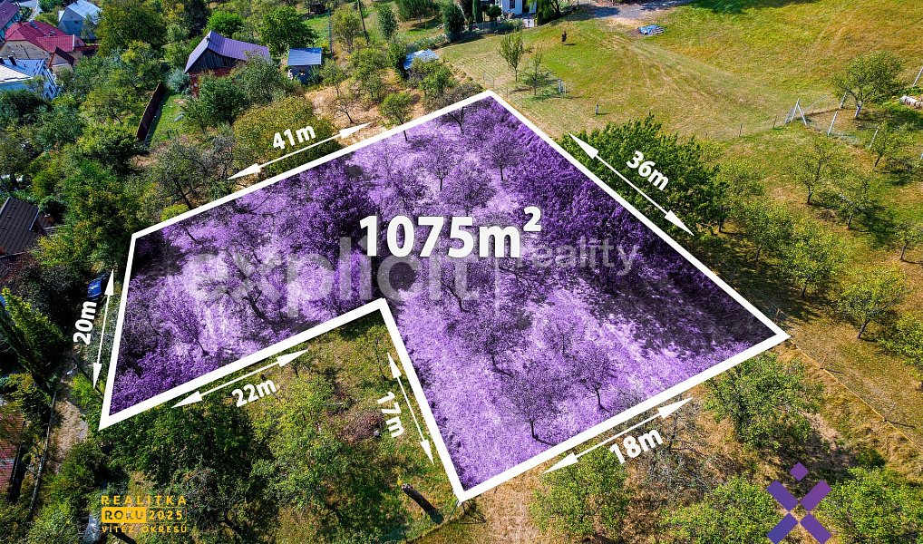 Prodej stavebního pozemku 1 075 m², Fryšták – náhled fotky 2