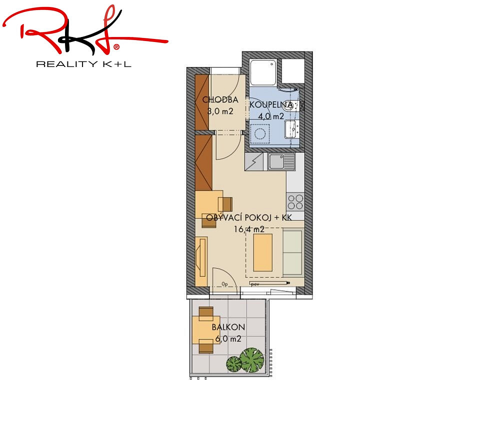 Prodej bytu 1+kk 30 m² – fotografie 2