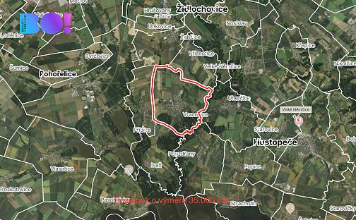 Prodej pole 35 000 m², Vranovice, okres Brno-venkov
