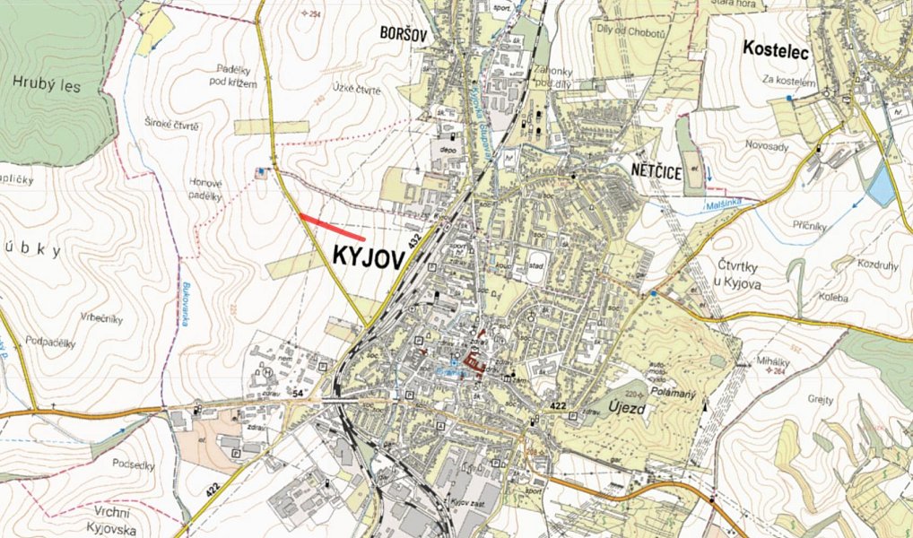 Prodej stavebního pozemku 2 936 m², Kyjov – náhled fotky 4