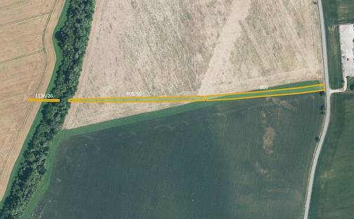 Prodej pole 3 907 m², Kyjov - Bohuslavice, okres Hodonín