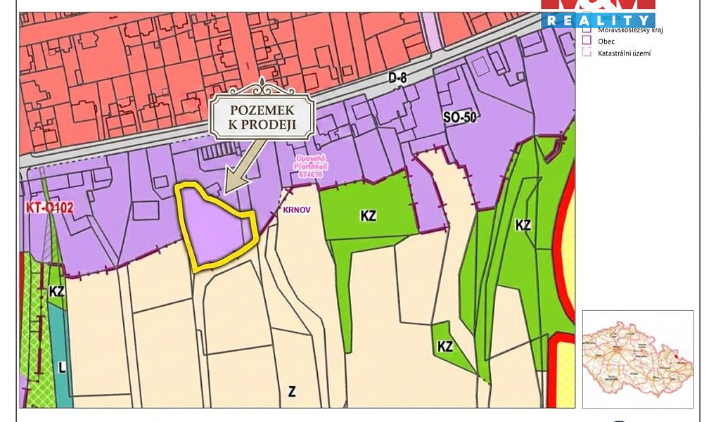 Prodej stavebního pozemku 2 510 m², Krnov – náhled fotky 3
