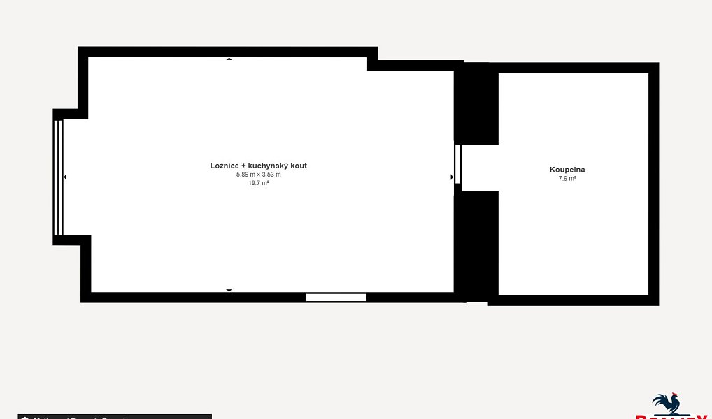 Prodej bytu 1+kk 28 m², Tábor – náhled fotky 2