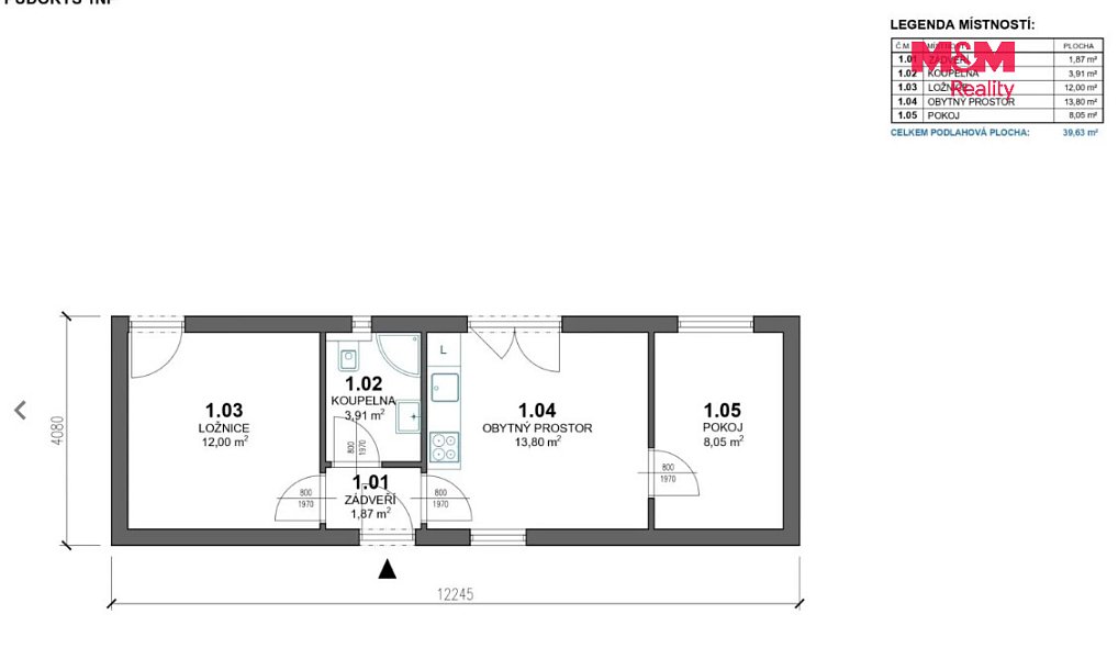 Prodej domu 40 m² s pozemkem 472 m², Břasy – náhled fotky 4