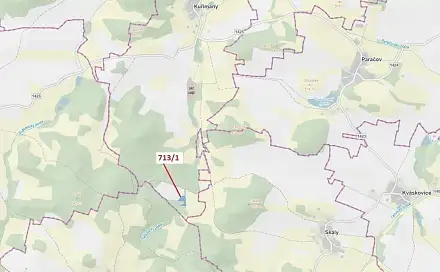 Dražba lesa 5 067 m², Kuřimany