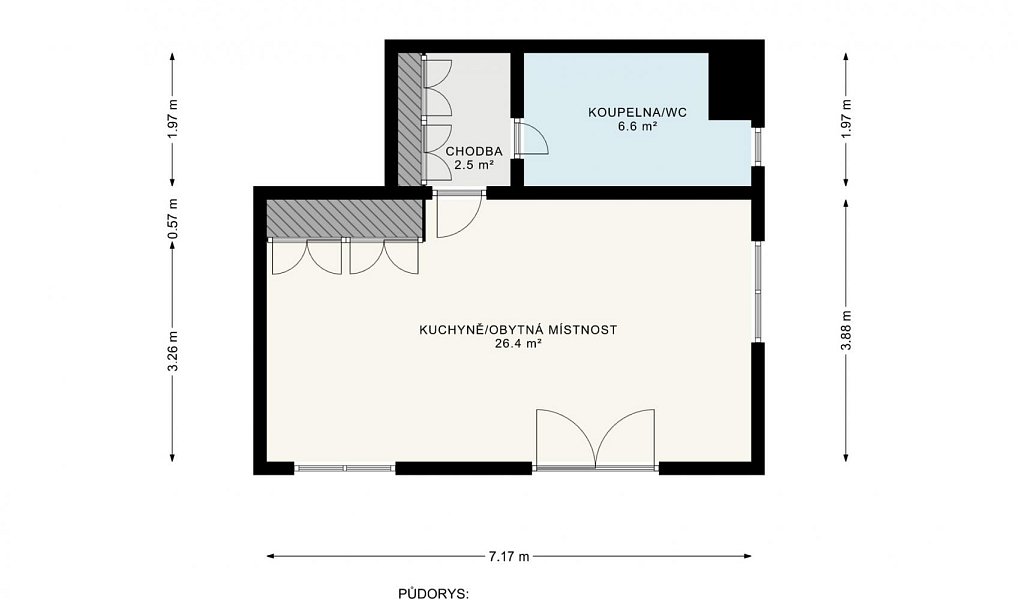 Prodej bytu 1+kk 38 m², Tábor – náhled fotky 3