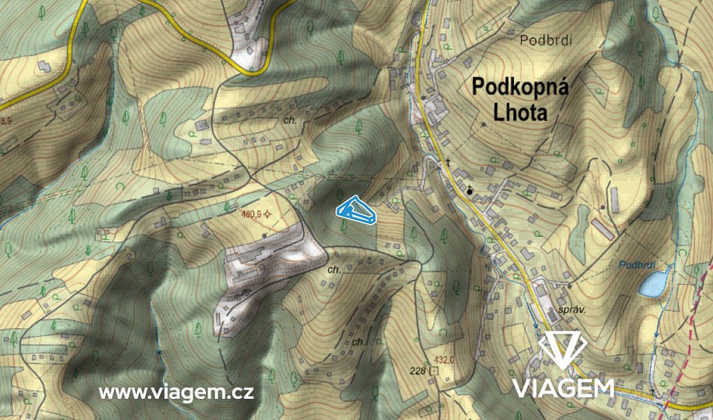 Prodej lesa 2 034 m², Podkopná Lhota – náhled fotky 3