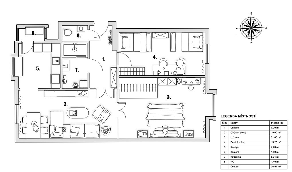 Prodej bytu 3+1 76 m², Praha – náhled fotky 5