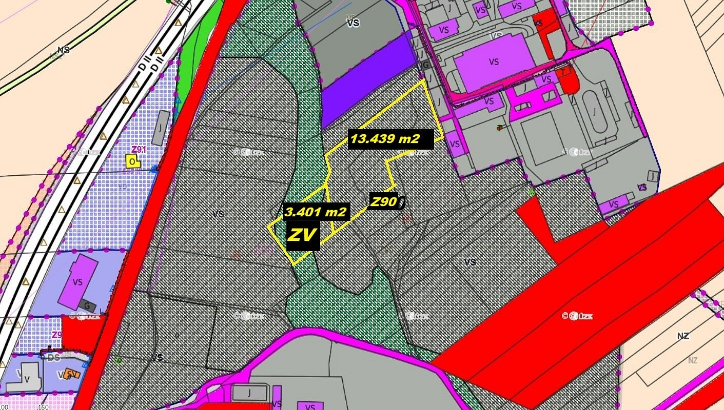 Prodej komerčního pozemku 14 343 m²