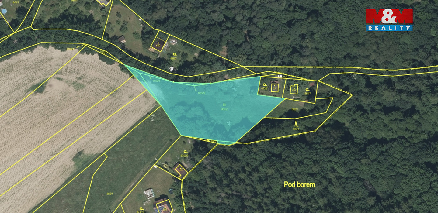Prodej stavebního pozemku 3 487 m² – fotografie 2