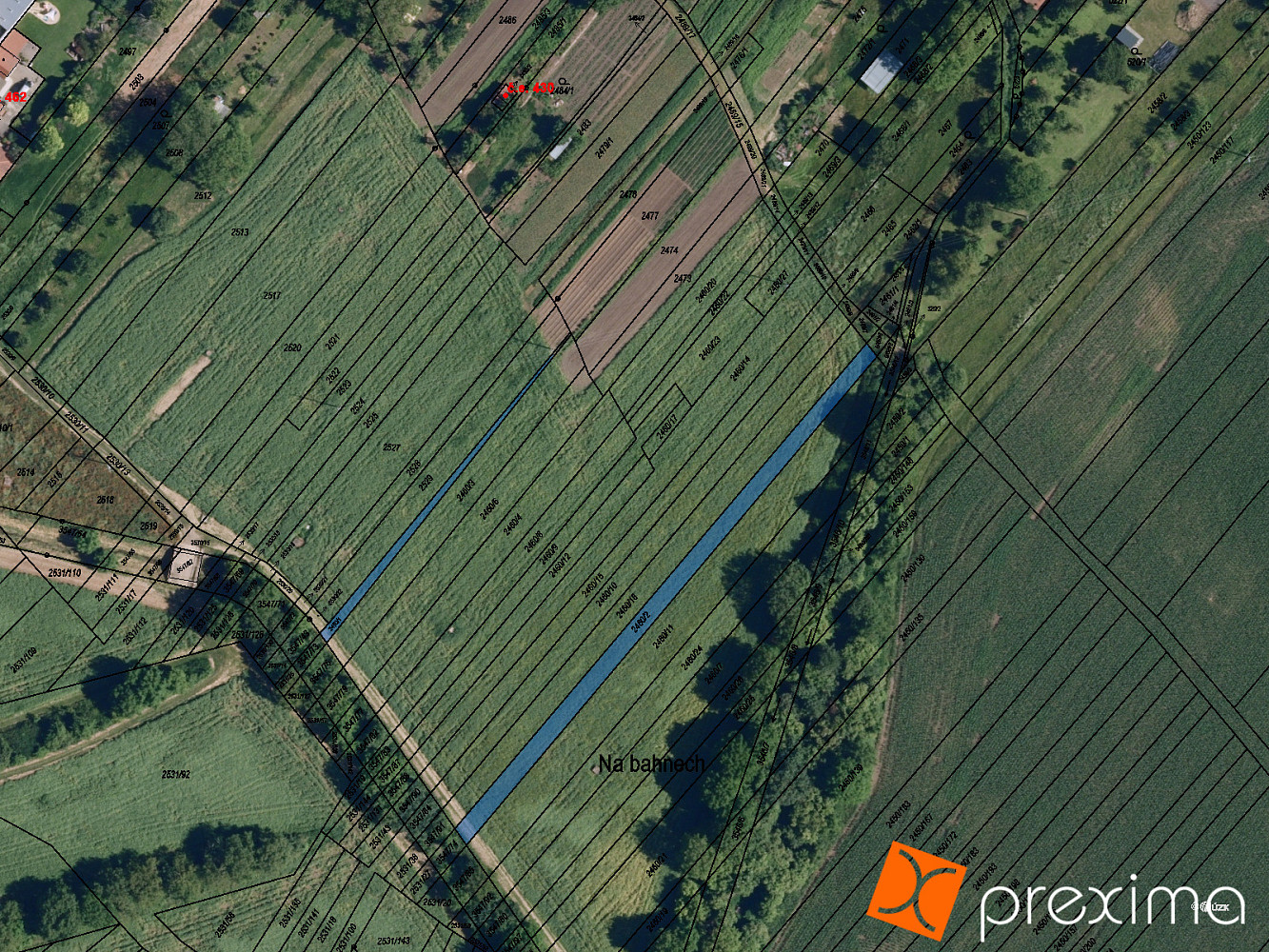 Prodej stavebního pozemku 452 m²