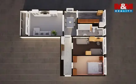 Prodej bytu 3+1 62 m², Na Bídě, Liberec - Liberec IV-Perštýn