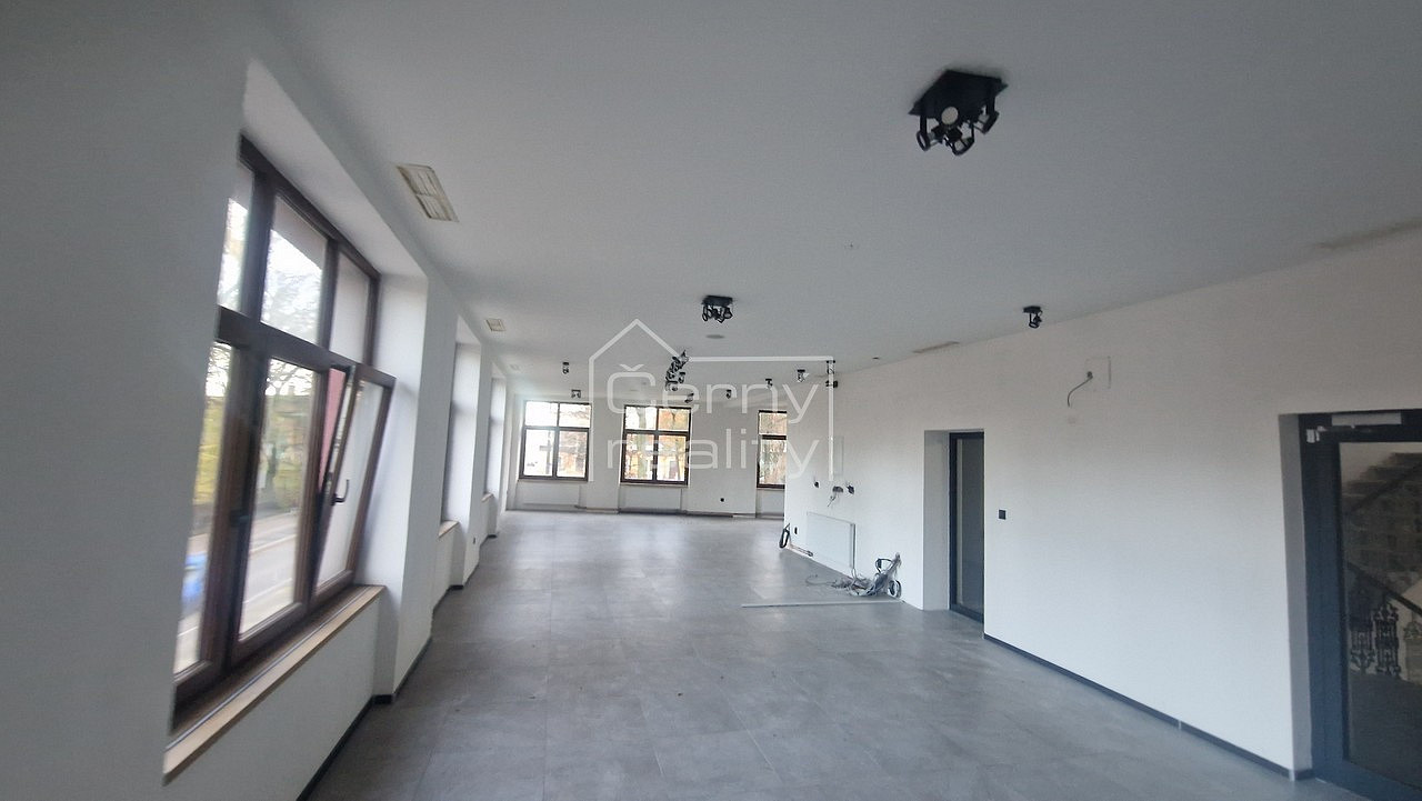 Pronájem luxusních nebytových prostor (120 m²) s bytem 2+kk (45 m²) v Hronově, 1. patro – pohled 3