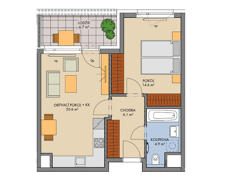 Prodej bytu 2+kk 53 m² – fotografie 2
