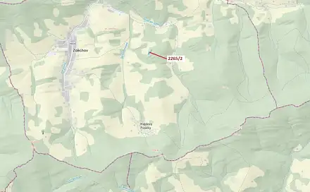 Dražba lesa 2 225 m², Zděchov