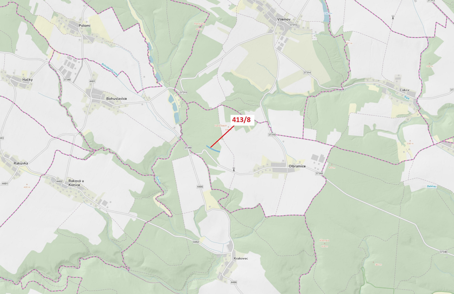Dražba lesa 4 139 m²