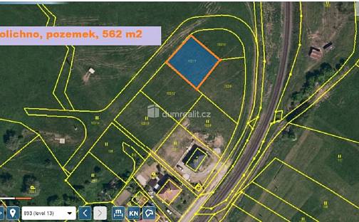 Prodej stavebního pozemku 562 m², Luhačovice - Polichno, okres Zlín