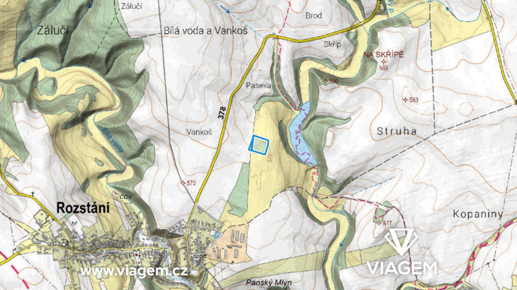 Prodej pole 1 454 m²