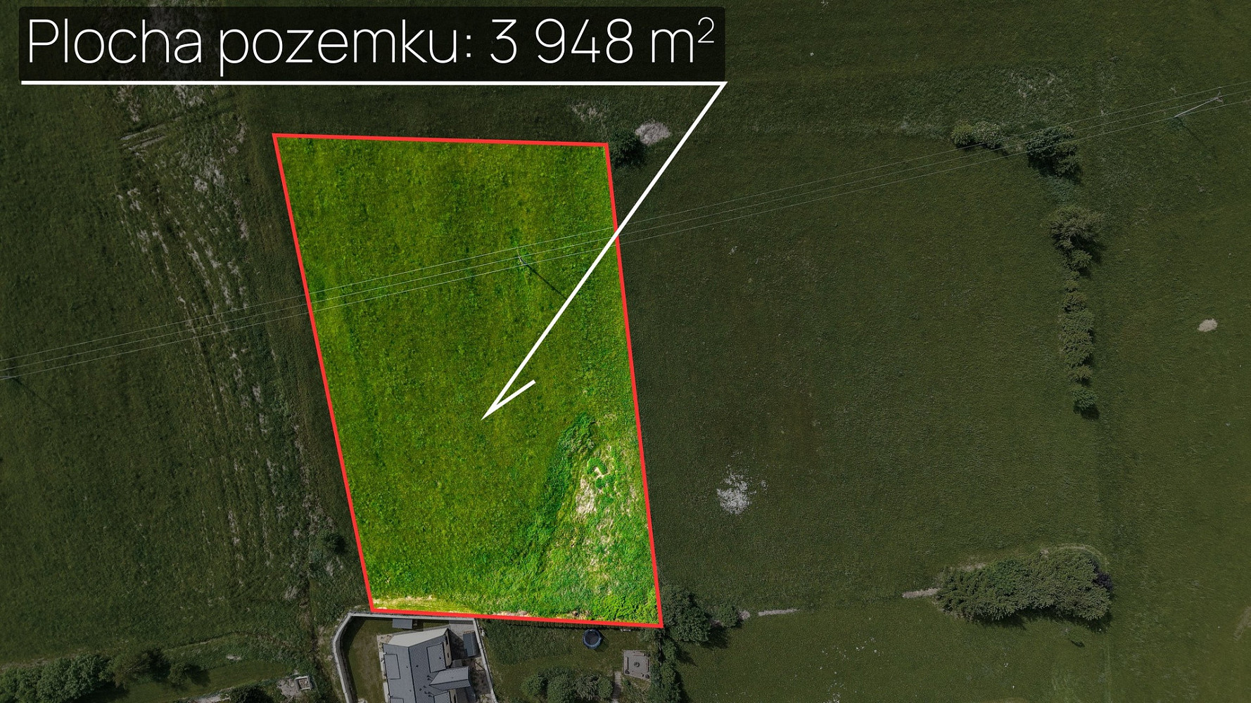 Prodej stavebního pozemku 3 948 m² – fotografie 3