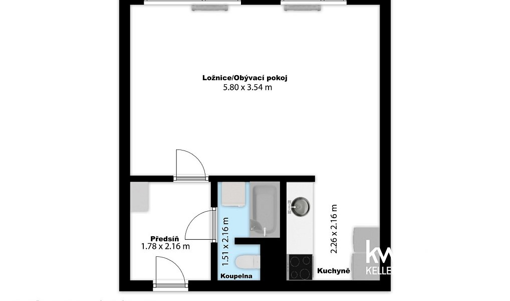 Prodej bytu 1+kk 33 m², Teplice – náhled fotky 15