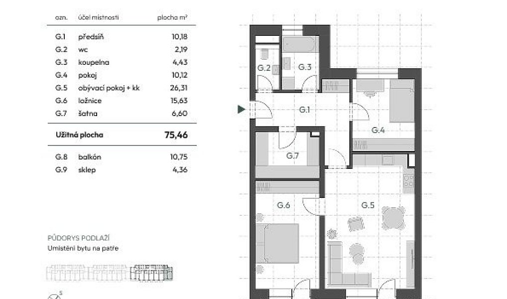 Prodej bytu 3+kk 91 m², Vyškov – náhled fotky 4