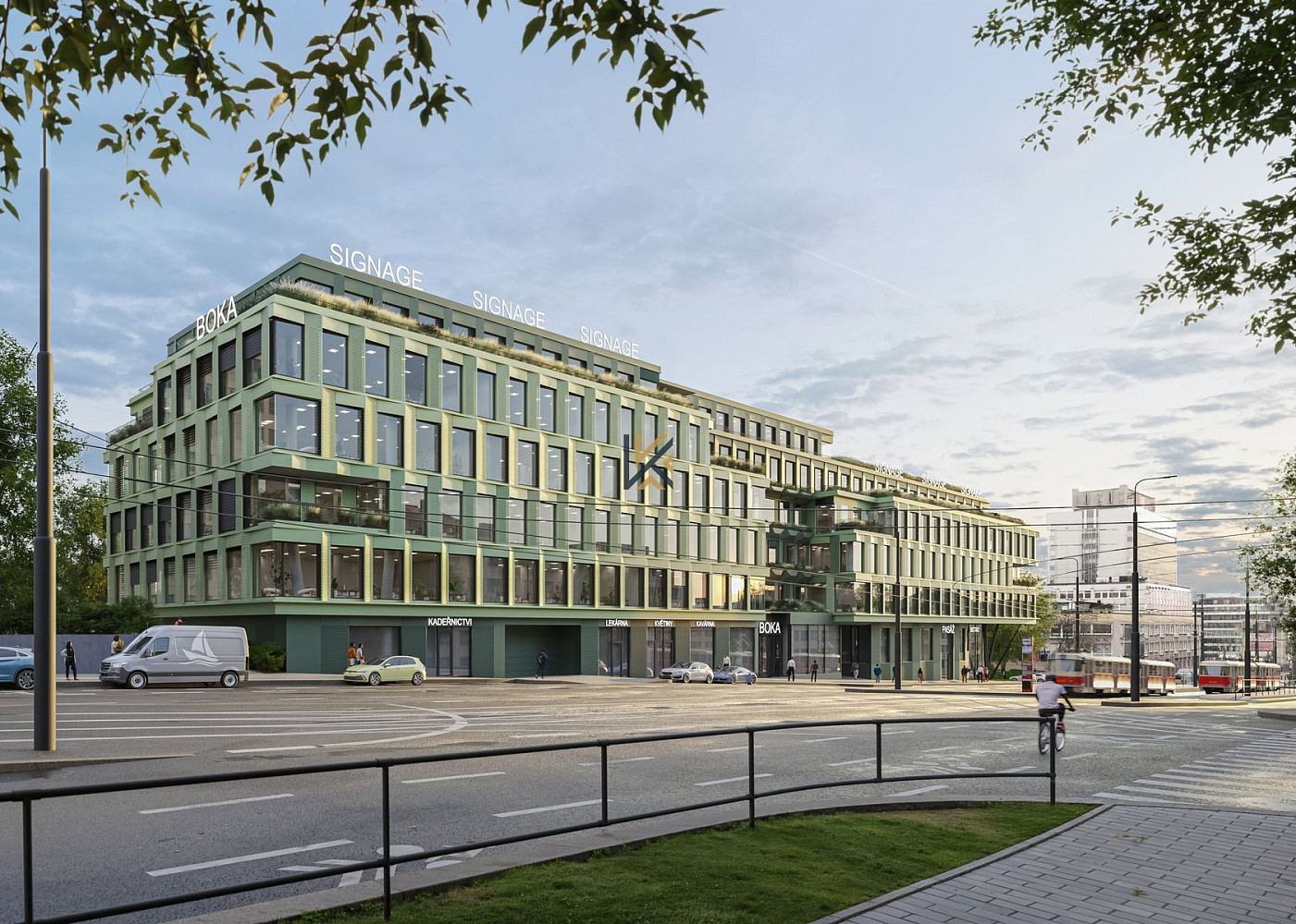 Pronájem kanceláře 1 200 m² + terasa, P4 Pankrác – pohled 4