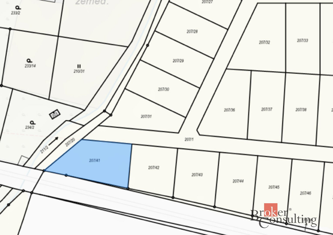 Prodej stavebního pozemku 754 m² – fotografie 2