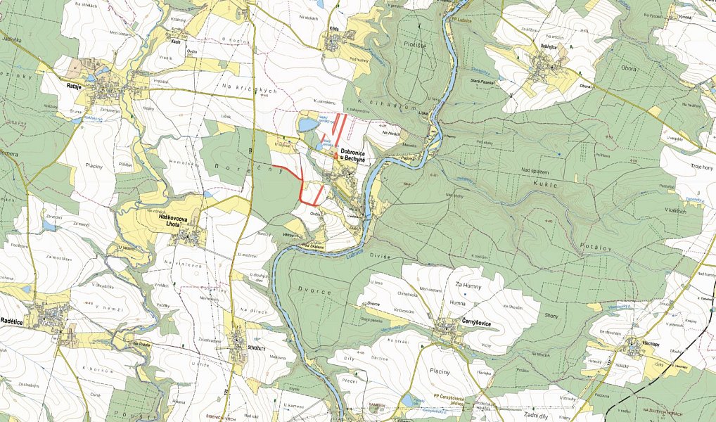 Prodej pole 10 556 m², Dobronice u Bechyně – náhled fotky 2