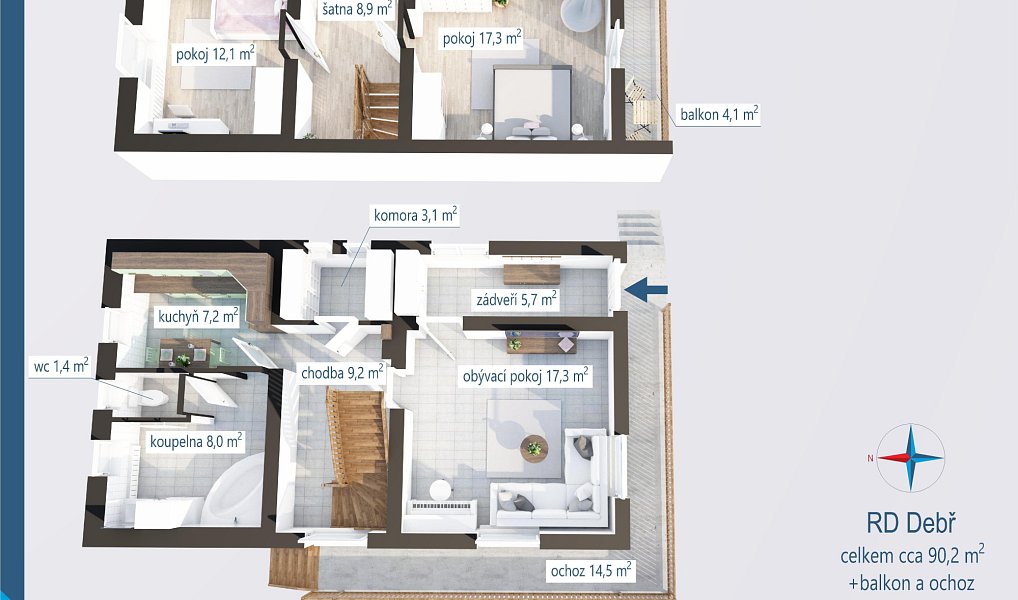 Prodej domu 90 m² s pozemkem 773 m², Mladá Boleslav – náhled fotky 29