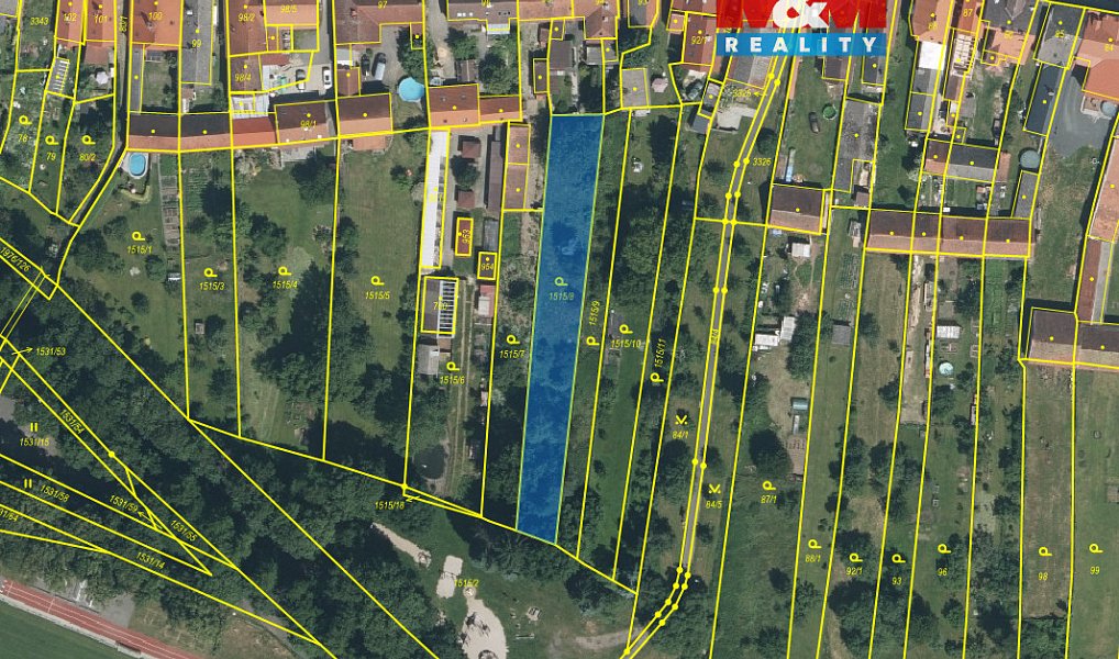 Prodej stavebního pozemku 993 m², Spálené Poříčí – fotka 1 z 3