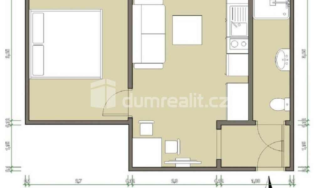 Pronájem bytu 2+kk 31 m², Luhačovice – náhled fotky 5