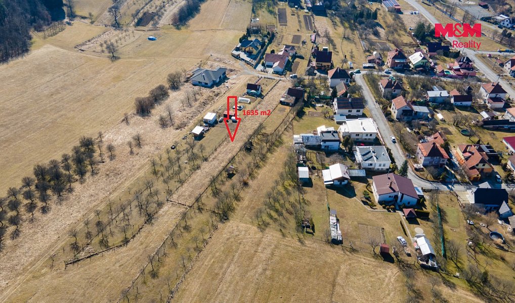 Prodej stavebního pozemku 1 635 m², Slavičín – náhled fotky 3