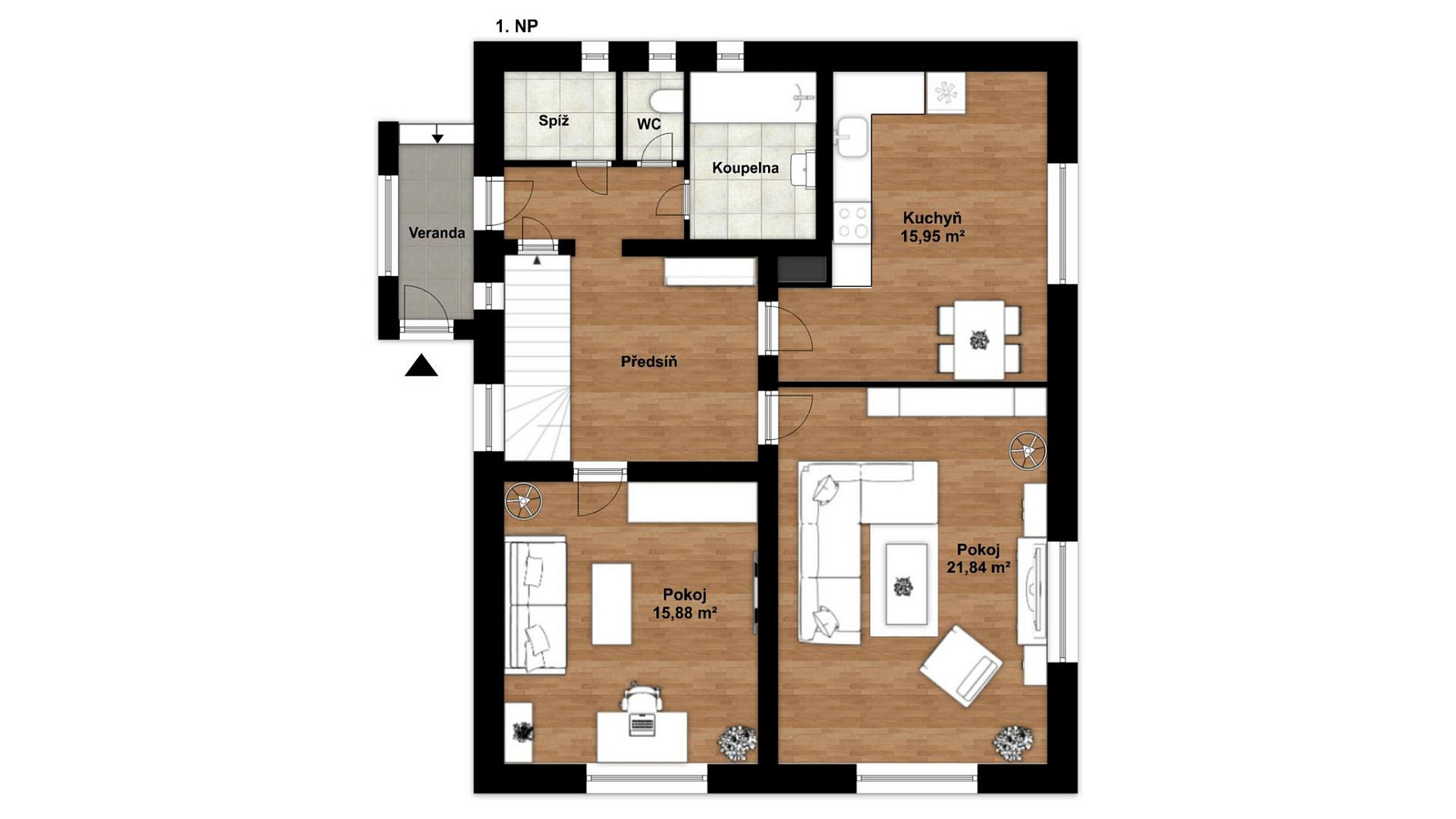 Pronájem domu 250 m² s pozemkem 390 m² – fotografie 3