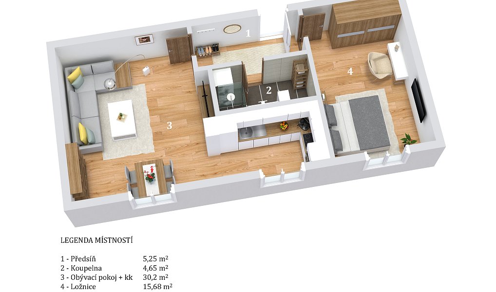 Prodej bytu 2+kk 56 m², Roztoky – náhled fotky 24