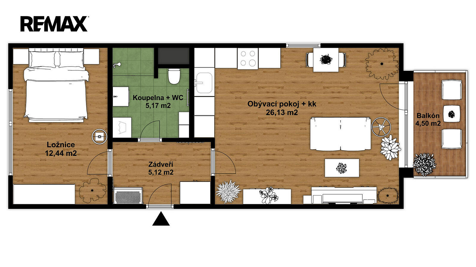 Pronájem bytu 2+kk 51 m² – fotografie 3